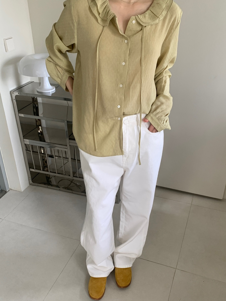 [드멜리]Twinkle Blouse olive [W CONCEPT]