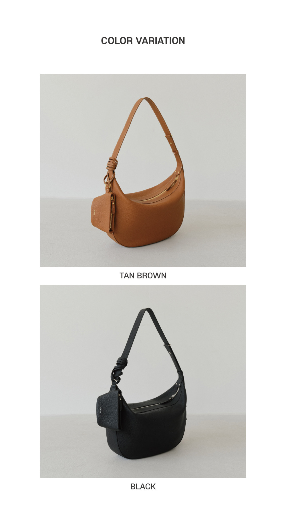 드메리엘][단독] Elise Hobo Bag Medium_2Colors