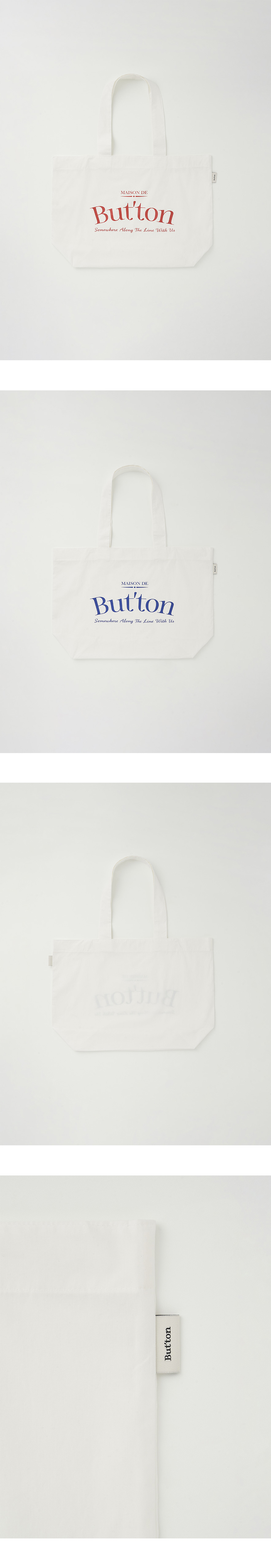BUTTON LOGO ECO BAG - 2 COLORS RED