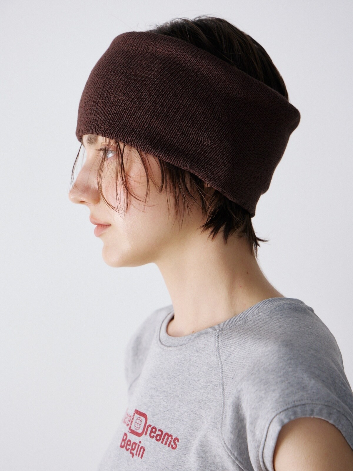 [2ND] CAP SLEEVE LETTERING T-S - 2 COLORS MELANGE GREY