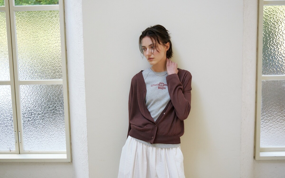 [2ND] CAP SLEEVE LETTERING T-S - 2 COLORS MELANGE GREY