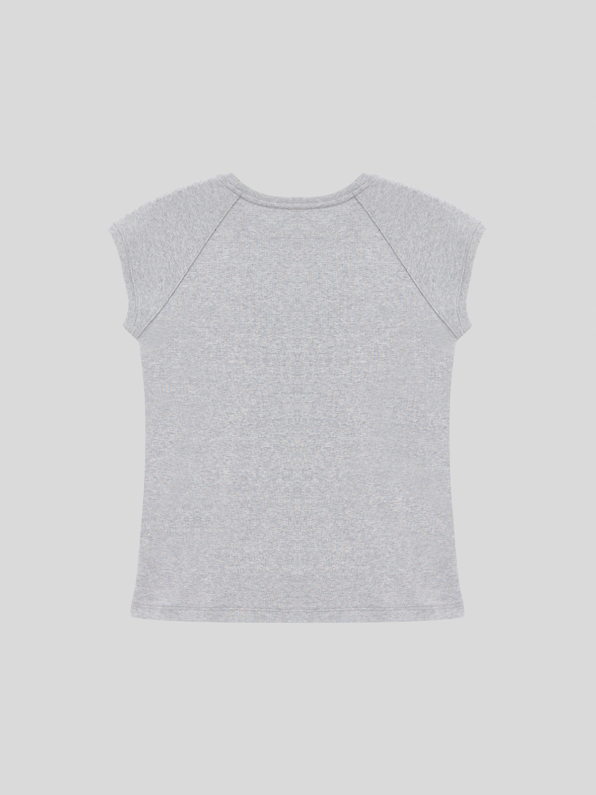 [2ND] CAP SLEEVE LETTERING T-S - 2 COLORS MELANGE GREY