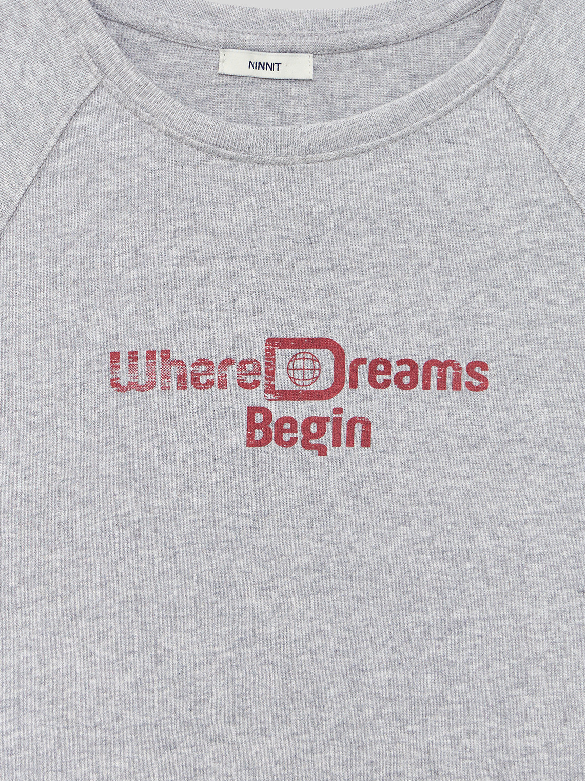 [2ND] CAP SLEEVE LETTERING T-S - 2 COLORS MELANGE GREY