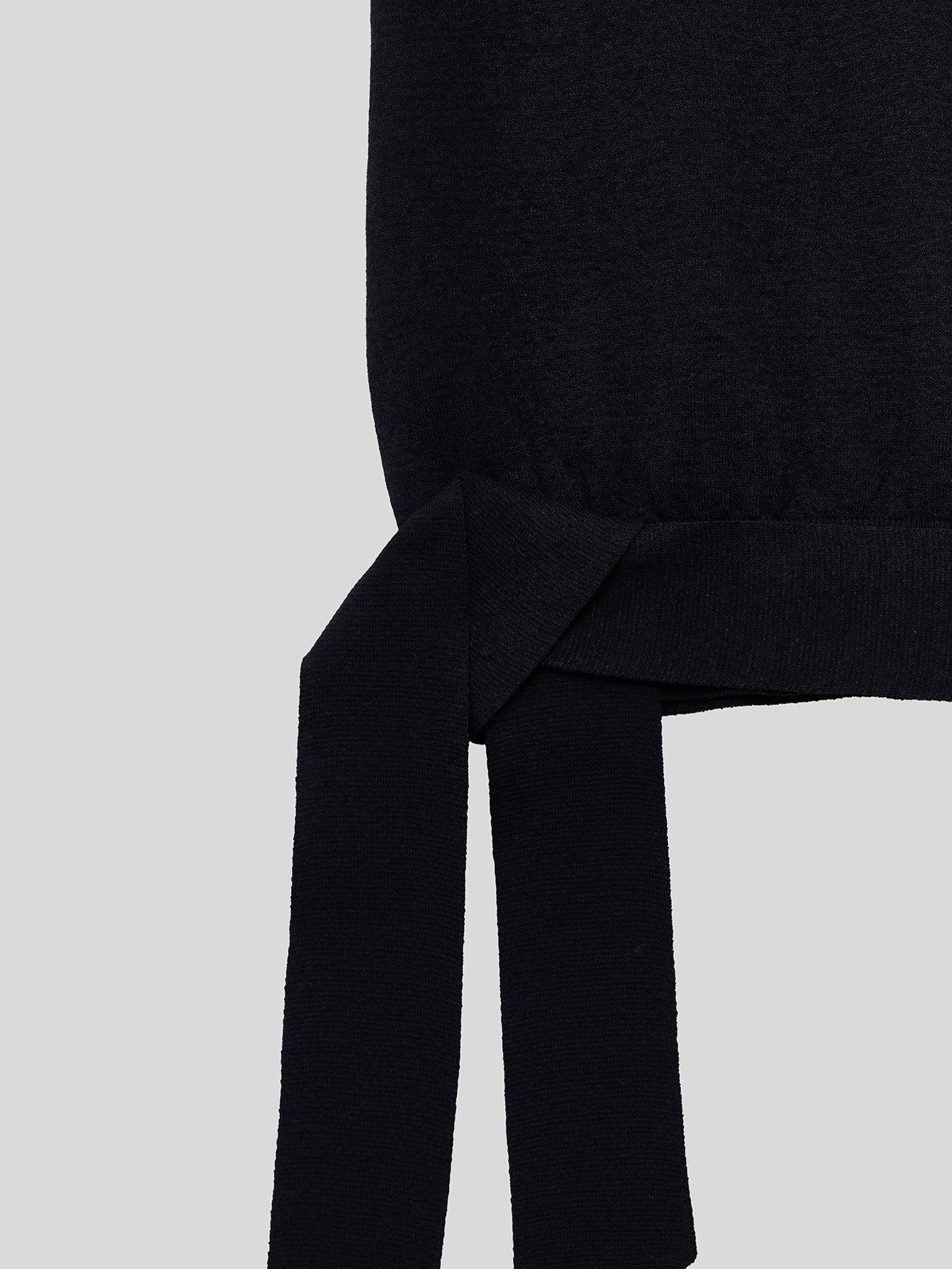 TIE SLEEVELESS KNIT TOP - 2 COLORS BLACK