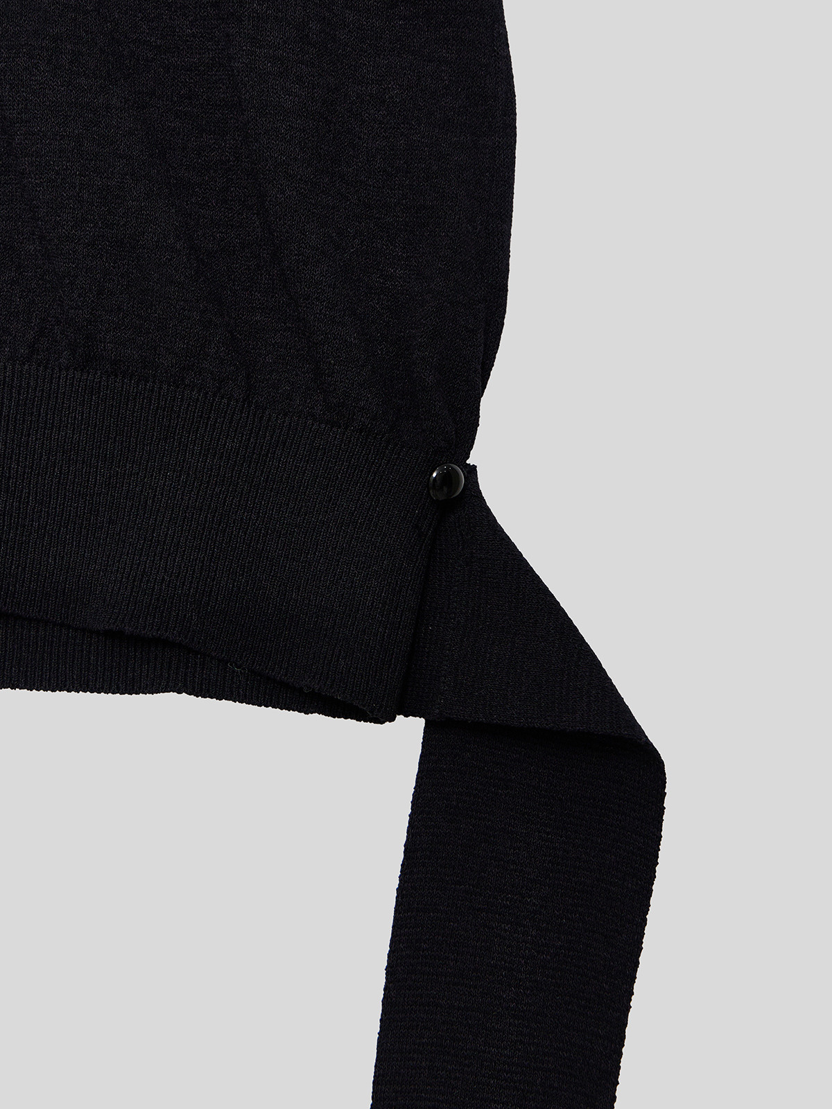TIE SLEEVELESS KNIT TOP - 2 COLORS BLACK