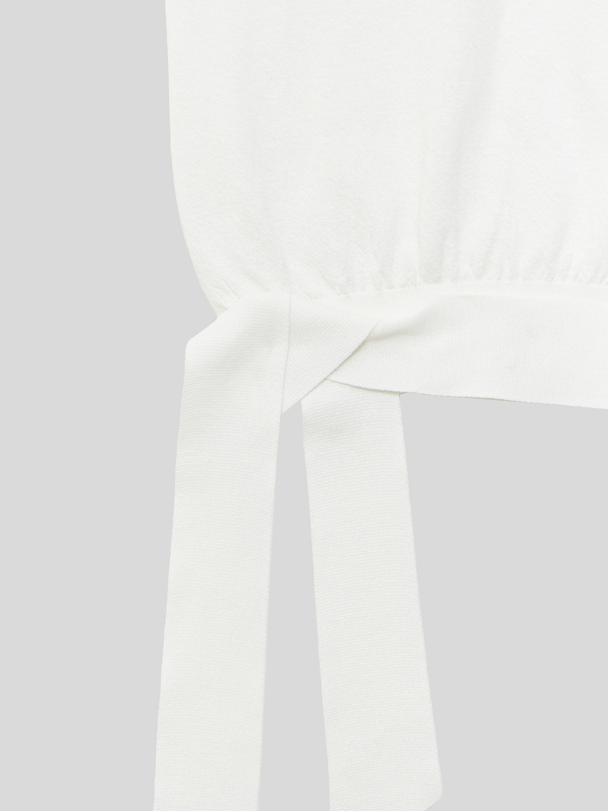 TIE SLEEVELESS KNIT TOP - 2 COLORS WHITE