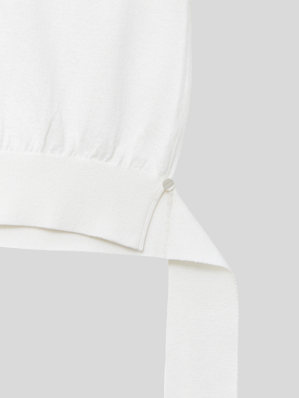 TIE SLEEVELESS KNIT TOP - 2 COLORS WHITE