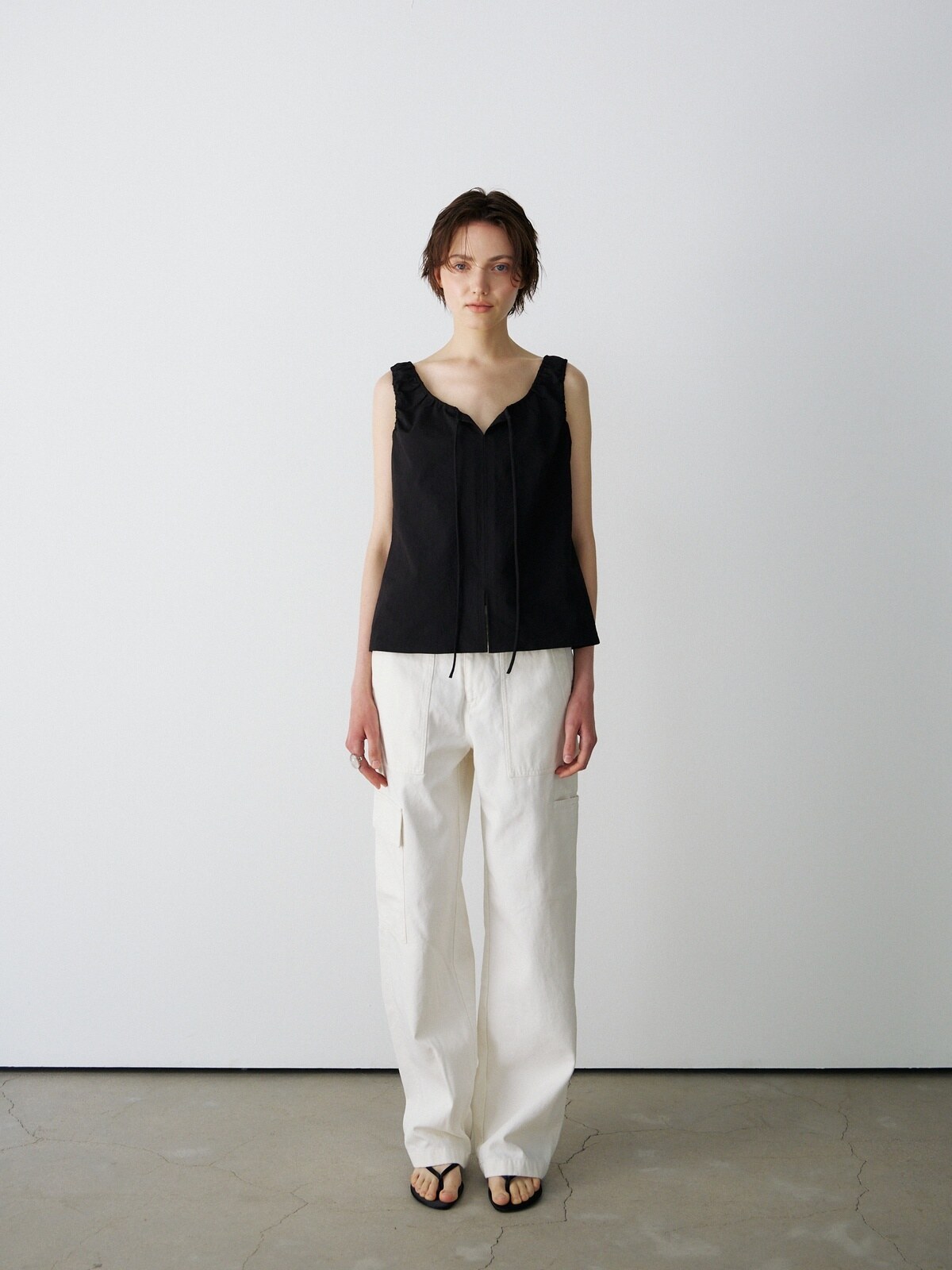 BREEZE TIE BLOUSE - 2 COLORS BLACK