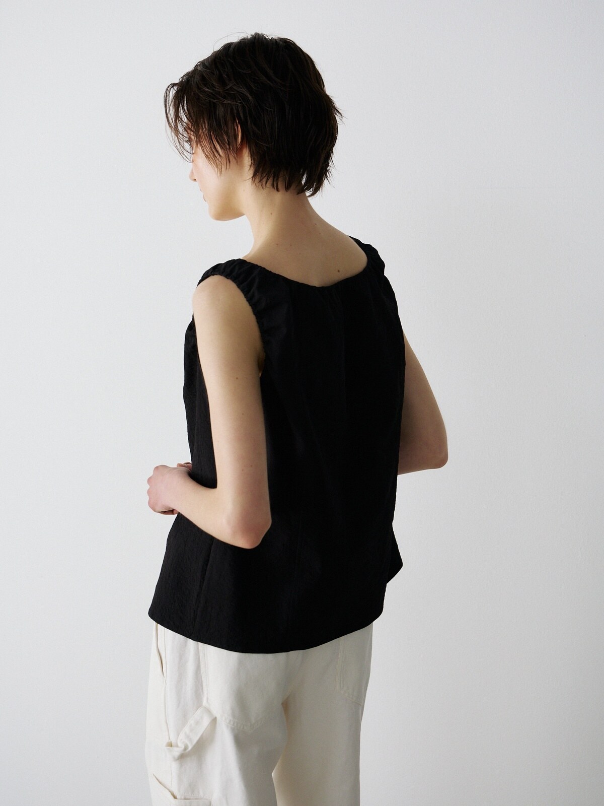 BREEZE TIE BLOUSE - 2 COLORS BLACK