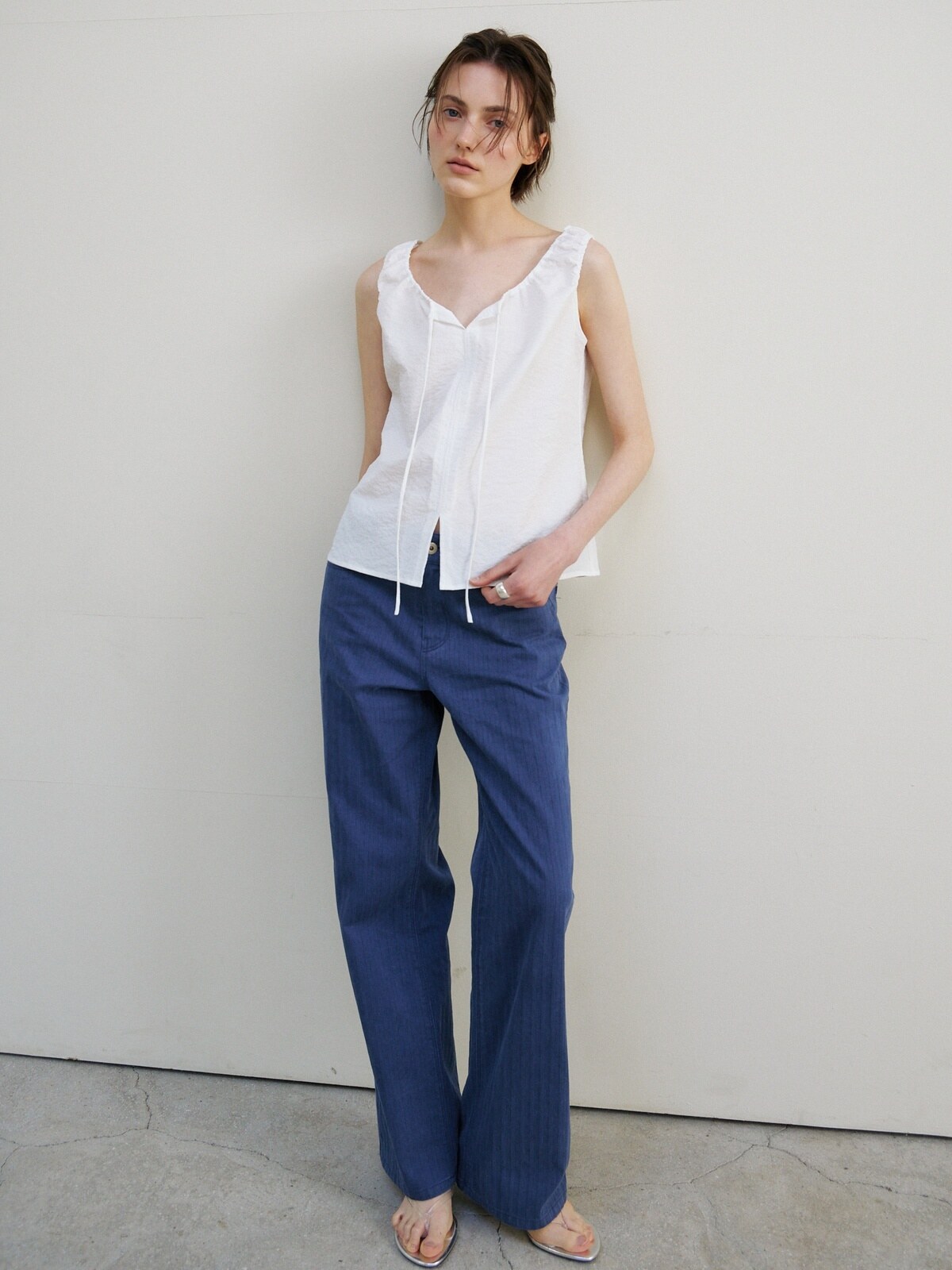 BREEZE TIE BLOUSE - 2 COLORS WHITE