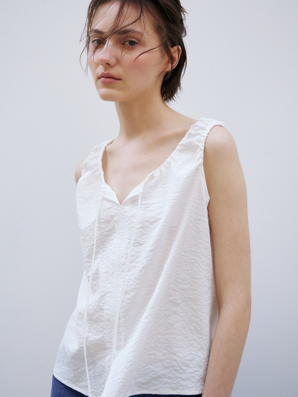 BREEZE TIE BLOUSE - 2 COLORS WHITE