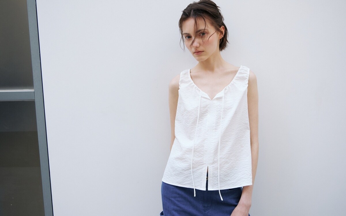 BREEZE TIE BLOUSE - 2 COLORS WHITE