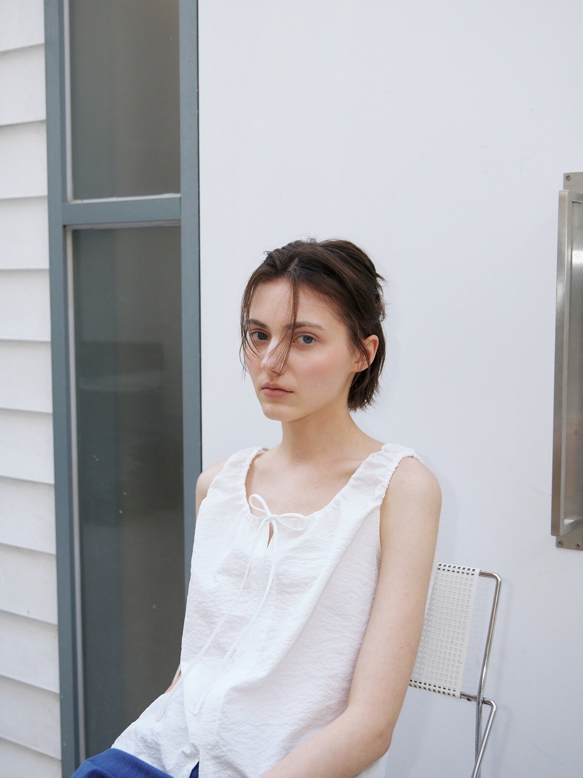 BREEZE TIE BLOUSE - 2 COLORS WHITE