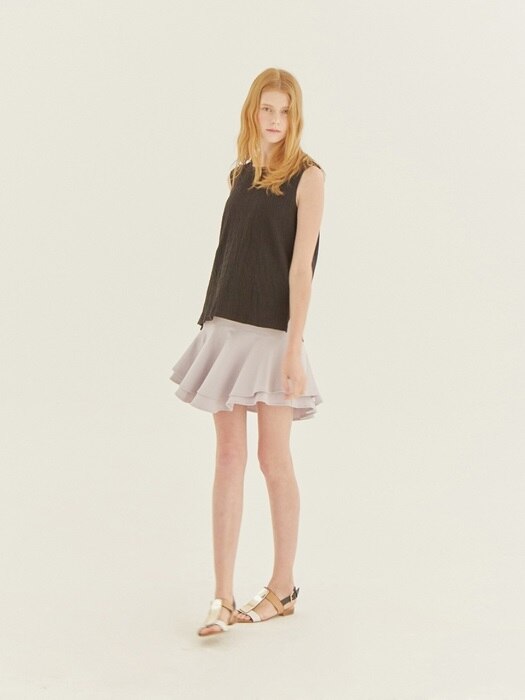 LOVE JERSEY TIERED SKIRT (LAVENDER)
