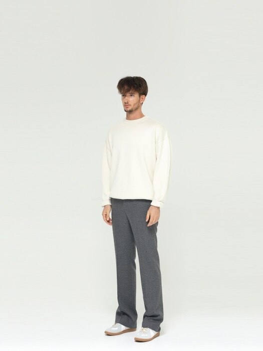 Wool Flare fit pants [ Matt Grey ]