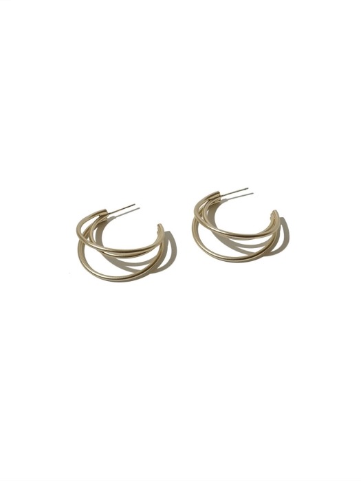 3curve ring earrings