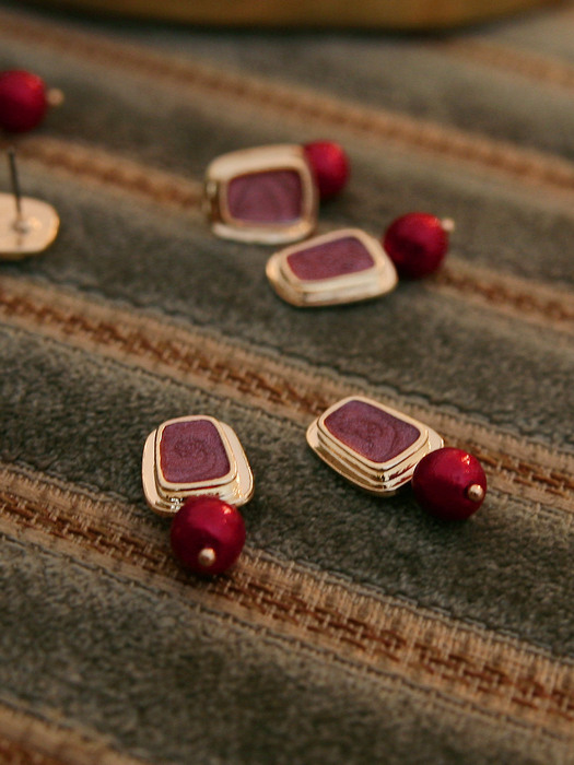 winter pearl earrings (3colors)