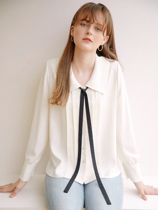 Coco Collar Blouse_Ivory