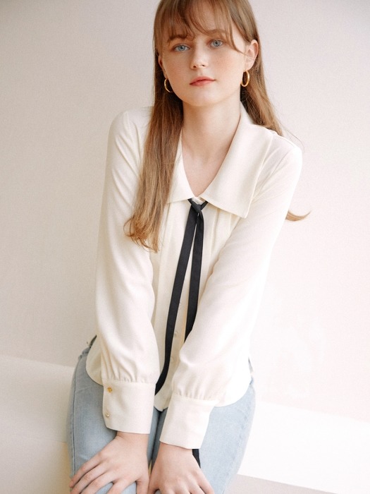 Coco Collar Blouse_Ivory
