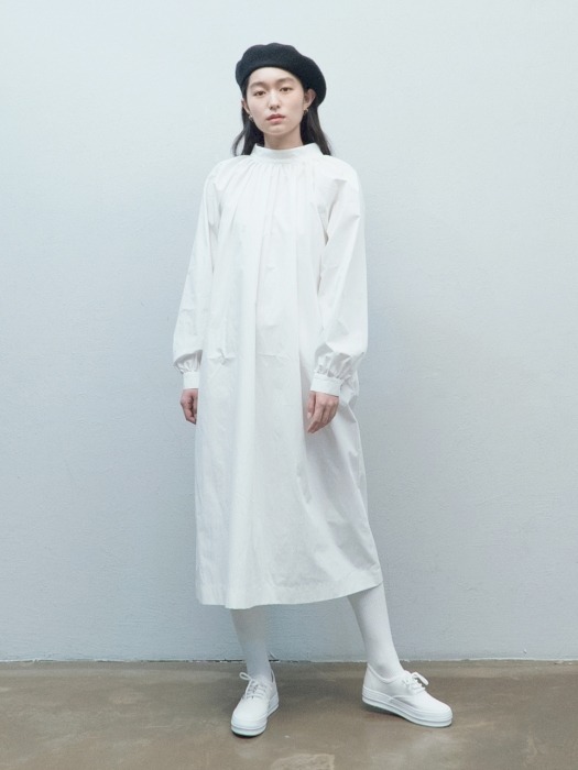 Washed Cotton Masi Dress OPS : White