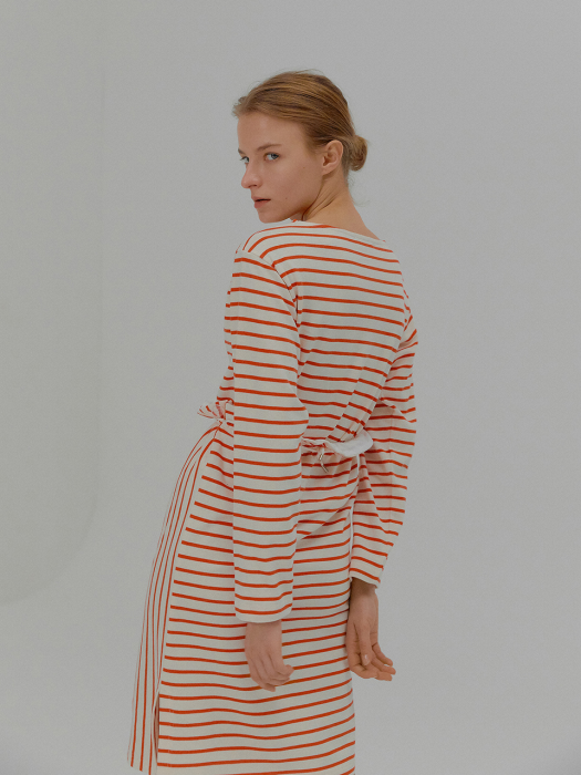 MIA Striped Separable Dress Red