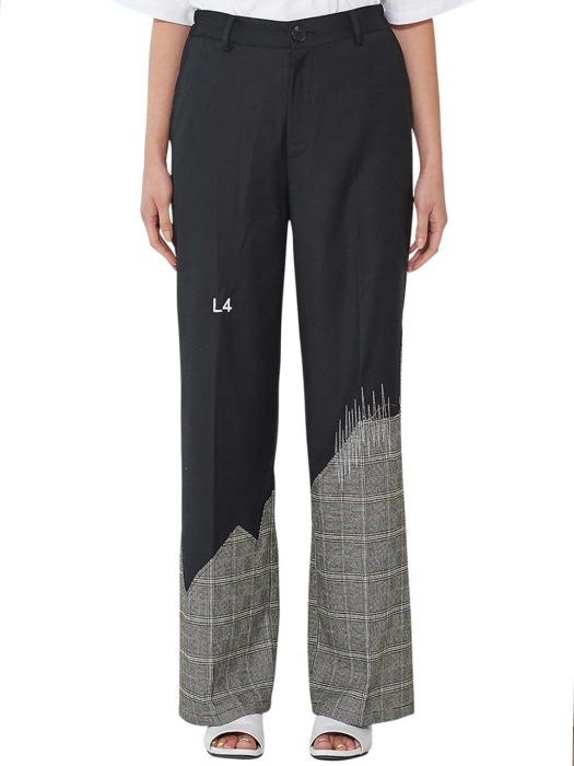 Deconstructed  glen check trousers
