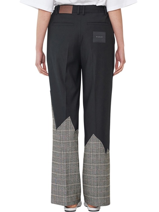 Deconstructed  glen check trousers
