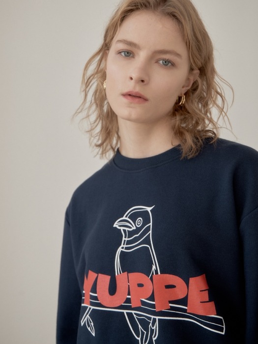 BIRD PRINT SWEATSHIRT_NAVY