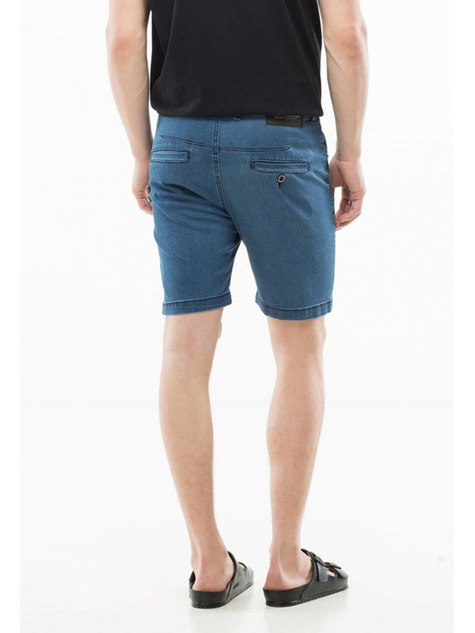 WOOD SHORTS - Mid blue