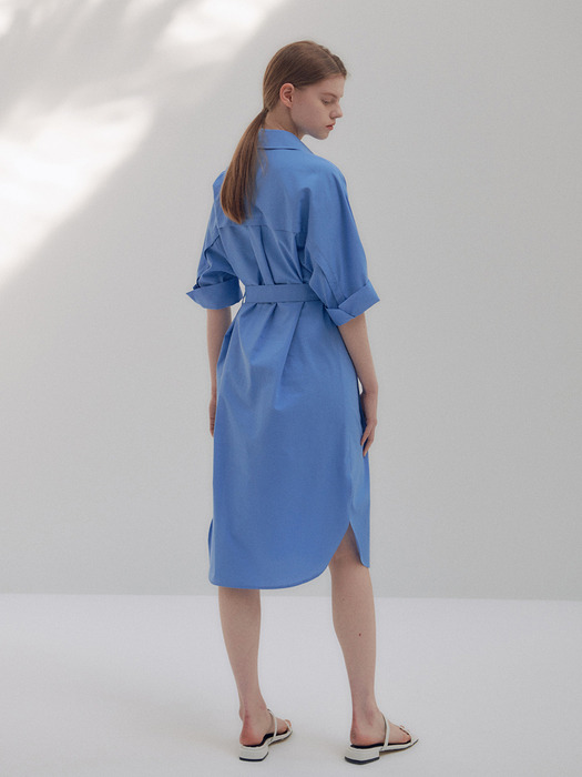 20N summer basic shirts dress [BL]