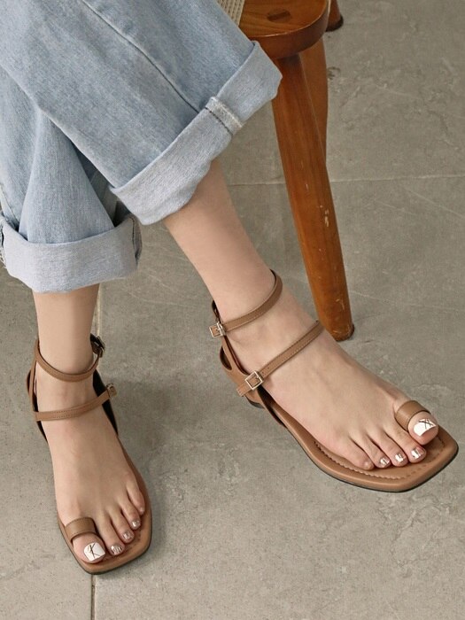 1305 Elias Double Strap Sandal-brown