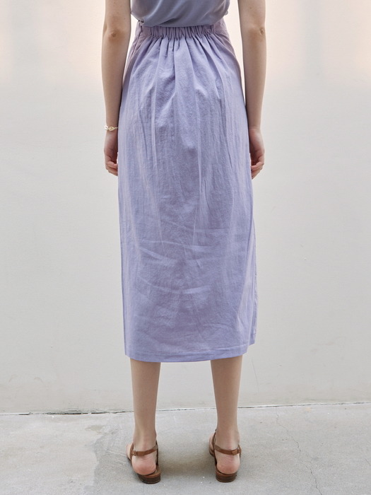 HIGH SLIT H LONG SKT_LIGHT PURPLE