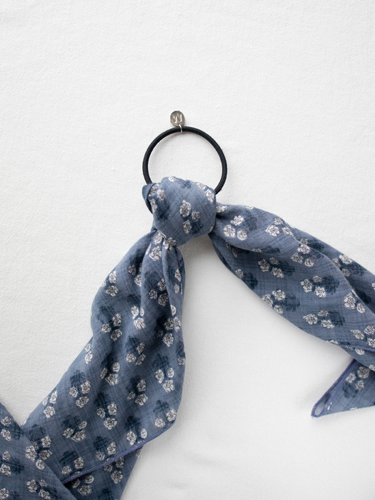 [단독]Vintage flower bow scarf