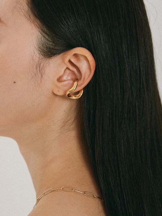 Wave earcuffs - gold