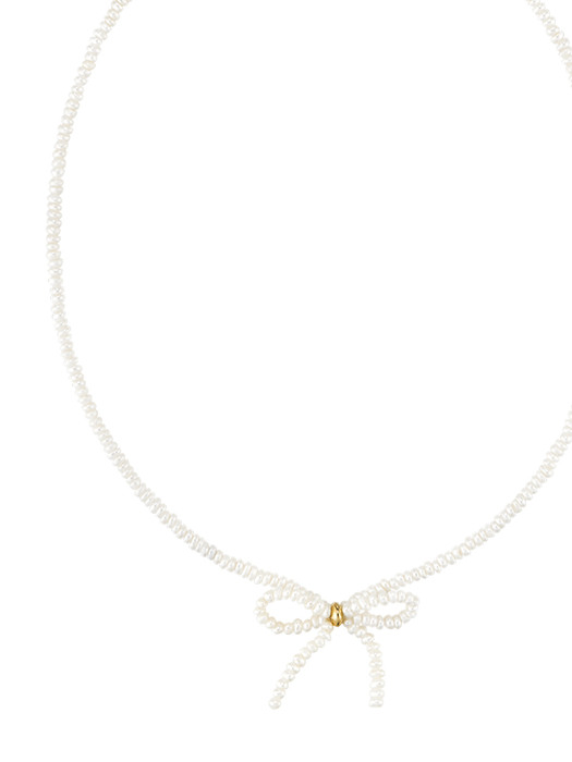 PEARL RIBBON CHOKER NECKLACE_NZ1096