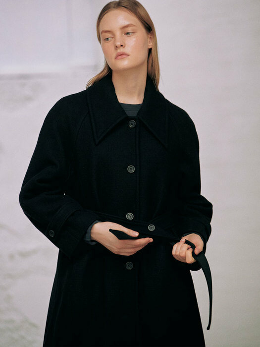 Mignon A Line Coat_Black