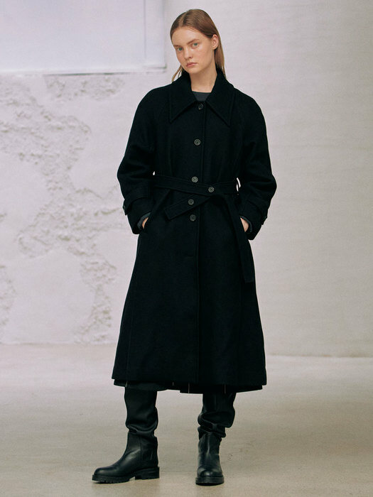 Mignon A Line Coat_Black