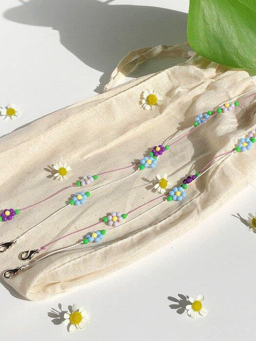 leaf flower mask strap (4colors)