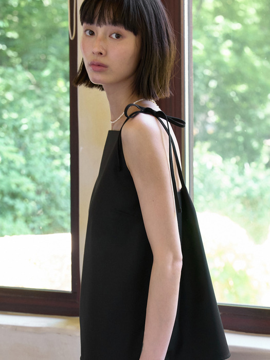 ouie367 shoulder string sleeveless (3colors)