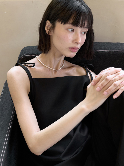 ouie367 shoulder string sleeveless (3colors)