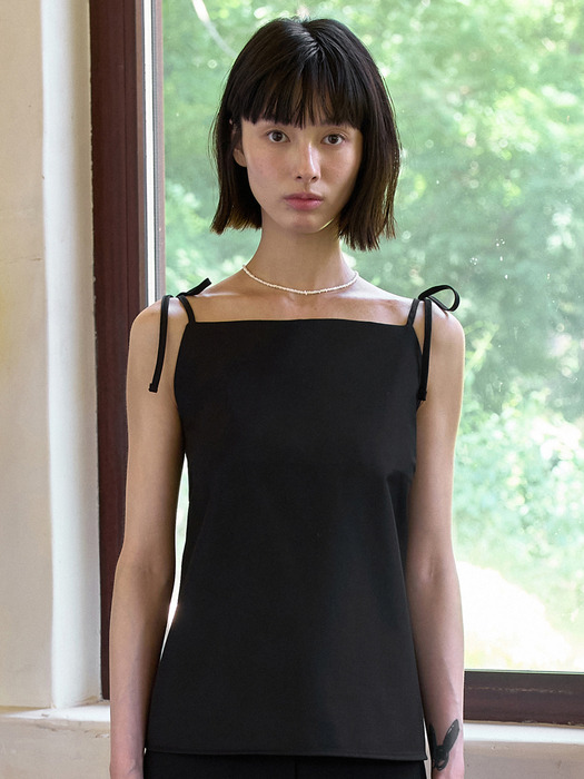 ouie367 shoulder string sleeveless (3colors)