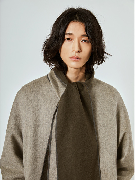 AVIN Wool Hooded Coat & Muffler Coat