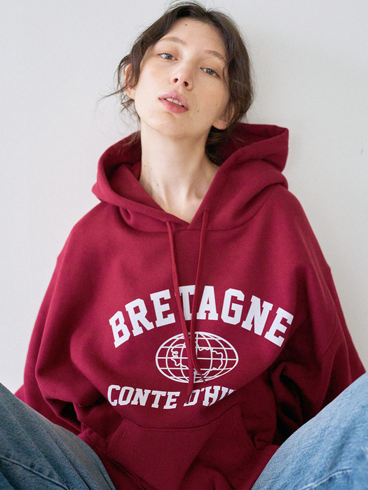 LTG7 BRETAGNE HOODY(WINE)