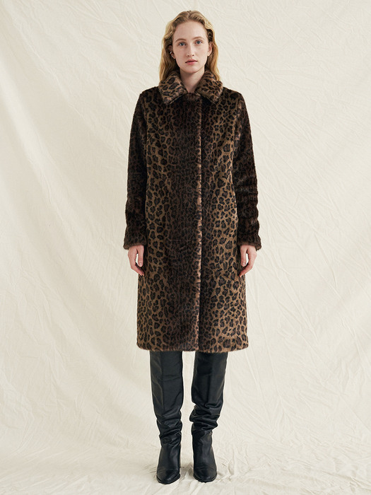 Penny20 Eco Fur Coat [Leopard]
