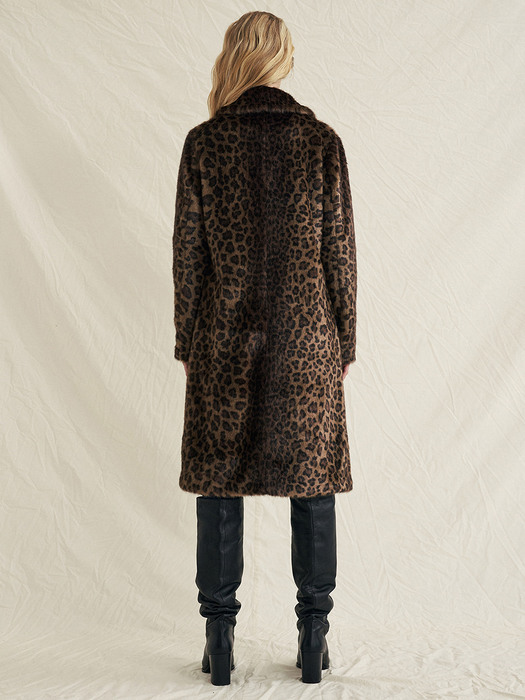 Penny20 Eco Fur Coat [Leopard]