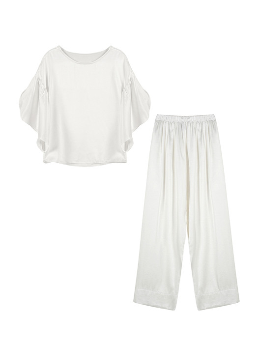 Heather pajamas set - white