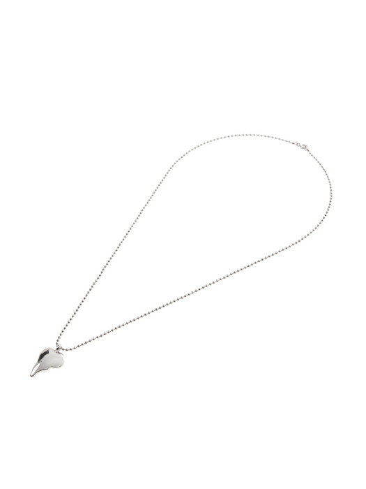 DAYZ Heart Silver Ball Chain Long Necklace