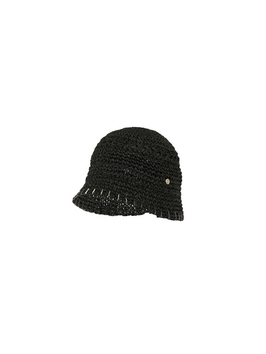 Stich knitting hat -Black