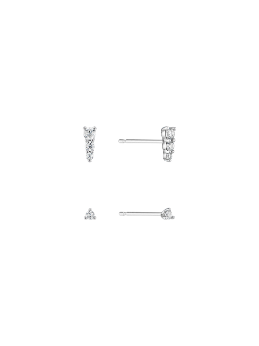 [Silver925]Petit SET Mini Line Moisainite Earring_DE0007