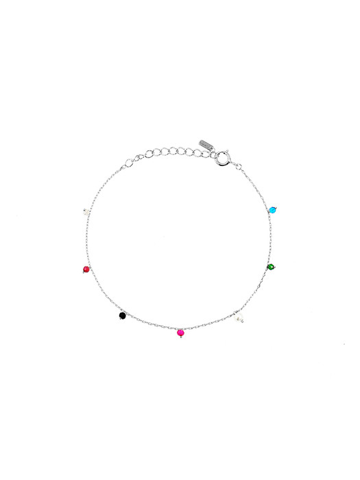 [Silver925] rainbow drop bracelet